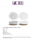 Front of The House DBO161BEP21 Artefact? 8 3/4Ash Round Porcelain Bowl - 4/Case