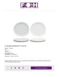 Front of the House Artefact 9" Ash Round Porcelain Plate Specsheet Front of the House Artefact 9" Ash Round Porcelain Plate Specsheet