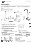 FAUCET PRERN WALL 8" 44"H 18"RSR 1.15GPM INSTL KIT spec sheet