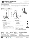FAUCET WALL WORKBOARD 4" C GNECK LVR HNDL 2.2 GPM spec sheet FAUCET WALL WORKBOARD 4" C GNECK LVR HNDL 2.2 GPM spec sheet