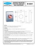 B-3541 Dispenser_Specsheet B-3541 Dispenser_Specsheet