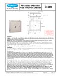 Bobrick B-505 Spec Sheet Bobrick B-505 Spec Sheet