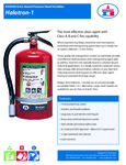 Badger Halotron-1 Extinguishers Specsheet Badger Halotron-1 Extinguishers Specsheet