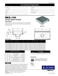 Blucher BKC-100 Specsheet Blucher BKC-100 Specsheet
