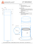 Innoplast Bollardgard Round 13" Bollard Cover Spec Sheet