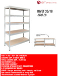 BOLTLESS GALVANIZED RIVET SHELVING HEAVY DUTY 35X18 5 SHELF 71 INCH HEIGHT TR18S510KHEDZUS0_35_18 Spec Sheet BOLTLESS GALVANIZED RIVET SHELVING HEAVY DUTY 35X18 5 SHELF 71 INCH HEIGHT TR18S510KHEDZUS0_35_18 Spec Sheet