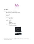 Bon Chef 12083 Induction Range Spec Sheet