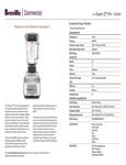 Breville CBL920 Spec Sheet
