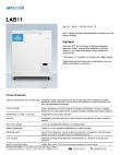 accucold LAB11 Specsheet accucold LAB11 Specsheet