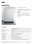 Spec Sheet-SPR627OS Spec Sheet-SPR627OS