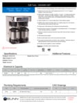 Bunn 53200.0102 Coffee Brewer Specsheet