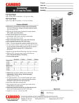 Cambro Camshelving GN 1_1 Food Pan Trolley Spec Sheet Cambro Camshelving GN 1_1 Food Pan Trolley Spec Sheet