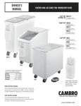 Cambro Ingredient Bins Spec Sheet Cambro Ingredient Bins Spec Sheet