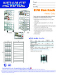 New Age Industrial FIFO Can Rack Specsheet New Age Industrial FIFO Can Rack Specsheet
