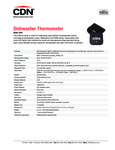 CDN ProAccurate Dishwasher Thermometer Specsheet 2 CDN ProAccurate Dishwasher Thermometer Specsheet 2