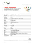 CDN Lollipop Thermometer Spec Sheet CDN Lollipop Thermometer Spec Sheet