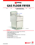 Cecilware Pro Gas Floor Fryer Spec sheet Cecilware Pro Gas Floor Fryer Spec sheet