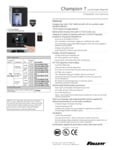 Champion 7 countertop ice and water dispenser_Spec