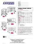 Channel Mobile Work Tables Specs Channel Mobile Work Tables Specs