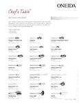 Oneida Chef's Table Specsheet