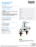 Chicago Faucets 420 Series Spec Chicago Faucets 420 Series Spec