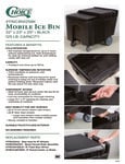 Choice 176ICBN125BK Mobile Ice Bin Specsheet Choice 176ICBN125BK Mobile Ice Bin Specsheet