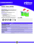 WIPES HD HAND CLEANER CHERRY spec sheet WIPES HD HAND CLEANER CHERRY spec sheet