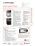 Merrychef Connex12 spec sheet US-CAN English