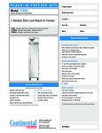 Continental Refrigerator 1FSEN Freezer Specsheet
