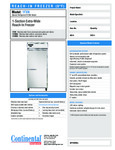Continental Refrigerator 1FXN Specsheet