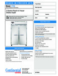 Continental Refrigerator 2FSNS Specsheet Continental Refrigerator 2FSNS Specsheet