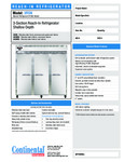 Continental Refrigerator 3RSN Specsheet Continental Refrigerator 3RSN Specsheet