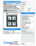 Continental Refrigerator D2RESNSGDHD Spec Sheet Continental Refrigerator D2RESNSGDHD Spec Sheet