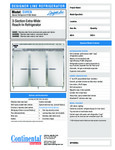 Continental Refrigerator D3REN Spec Sheet
