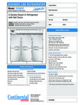 Continental Refrigerator D3RNHD Specsheet