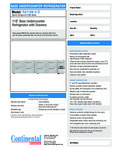 Continental Refrigerator RA118N-U-D Specsheet Continental Refrigerator RA118N-U-D Specsheet