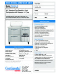 Continental Refrigerator RA43N6-D Spec Sheet Continental Refrigerator RA43N6-D Spec Sheet