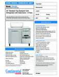 Continental Refrigerator RA43N6 Spec Sheet