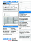 Continental Refrigerator RA60N12M-D Spec Sheet