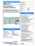 Continental Refrigerator RA68N-U Specsheet