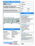 Continental Refrigerator RA93N27M Spec Sheet Continental Refrigerator RA93N27M Spec Sheet