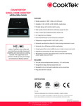 CookTek_SingleHob_Countertop_SpecSheet