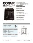 CPT-122BKWH Conair Hospitality Cuisinart 4 slice toaster spec sheet