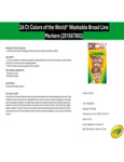CRAYOLA WASHABLE BROAD LINE MARKERS COLORS OF THE WORLD 251587802 CRAYOLA WASHABLE BROAD LINE MARKERS COLORS OF THE WORLD 251587802