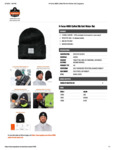CUFFED RIB KNIT WINTER HAT - SPEC SHEET