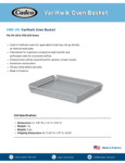 VariKwik Oven Basket Spec Sheet
