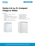 Danby DAR026A1WDD Spec Sheet