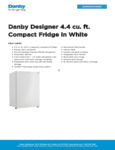 Danby DAR044A4WDD Spec Sheet