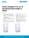 Danby DAR170A3WDD Spec Sheet