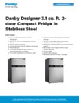 Danby DCR031B1BSLDD Spec Sheet Danby DCR031B1BSLDD Spec Sheet
